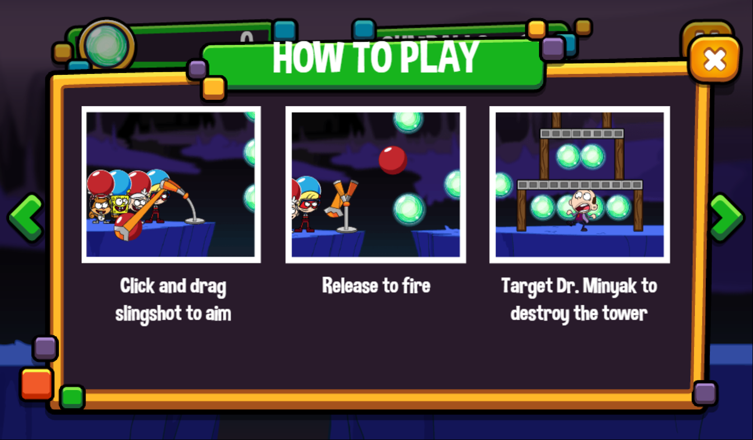 Portal Chase Game Slingshot Strike How To Play Screenshot.