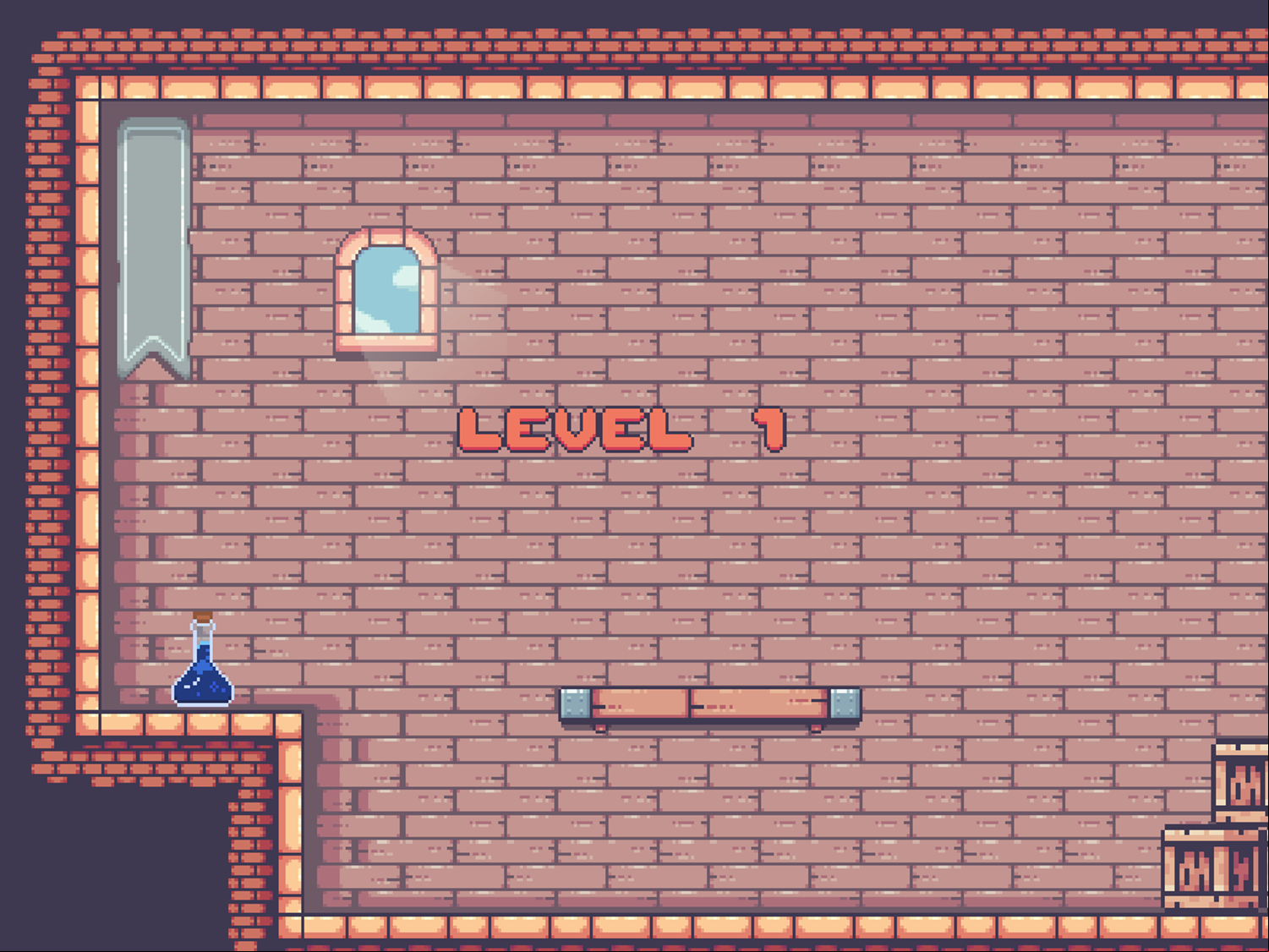 Potion Jump Game Level Start Screenshot.