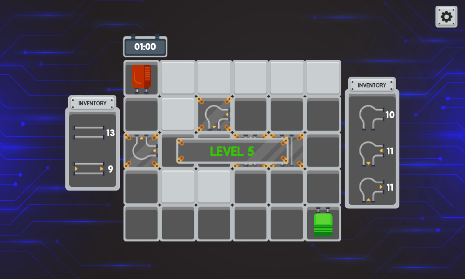 Power Flow Game Level Progress Screenshot.