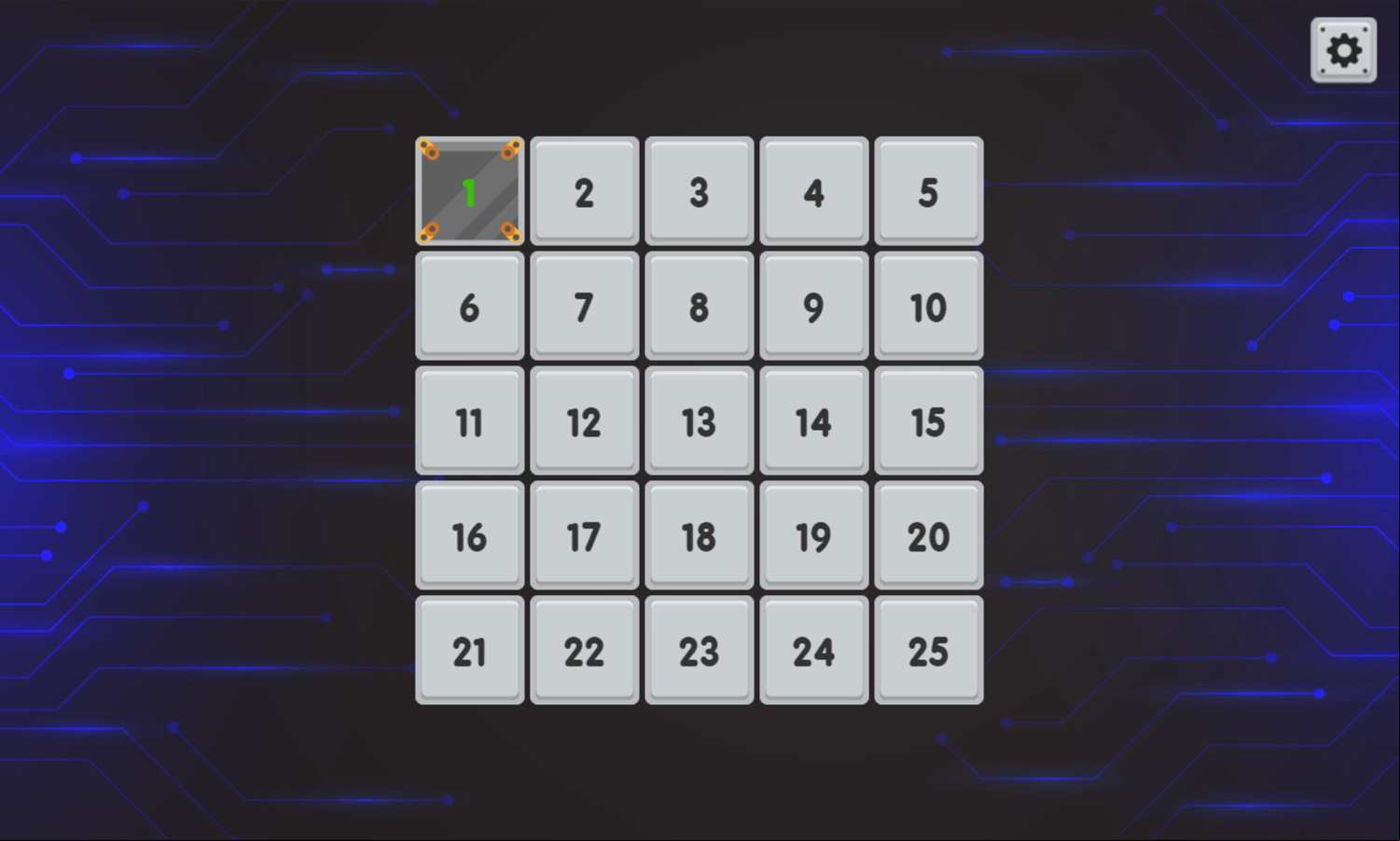 Power Flow Game Level Select Screenshot.