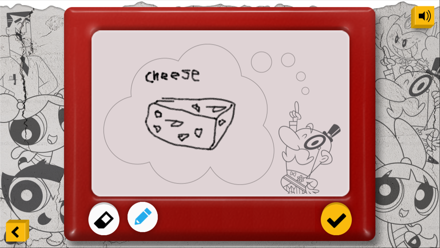 Powerpuff Girls Storyboard Game Drawing Screenshot.