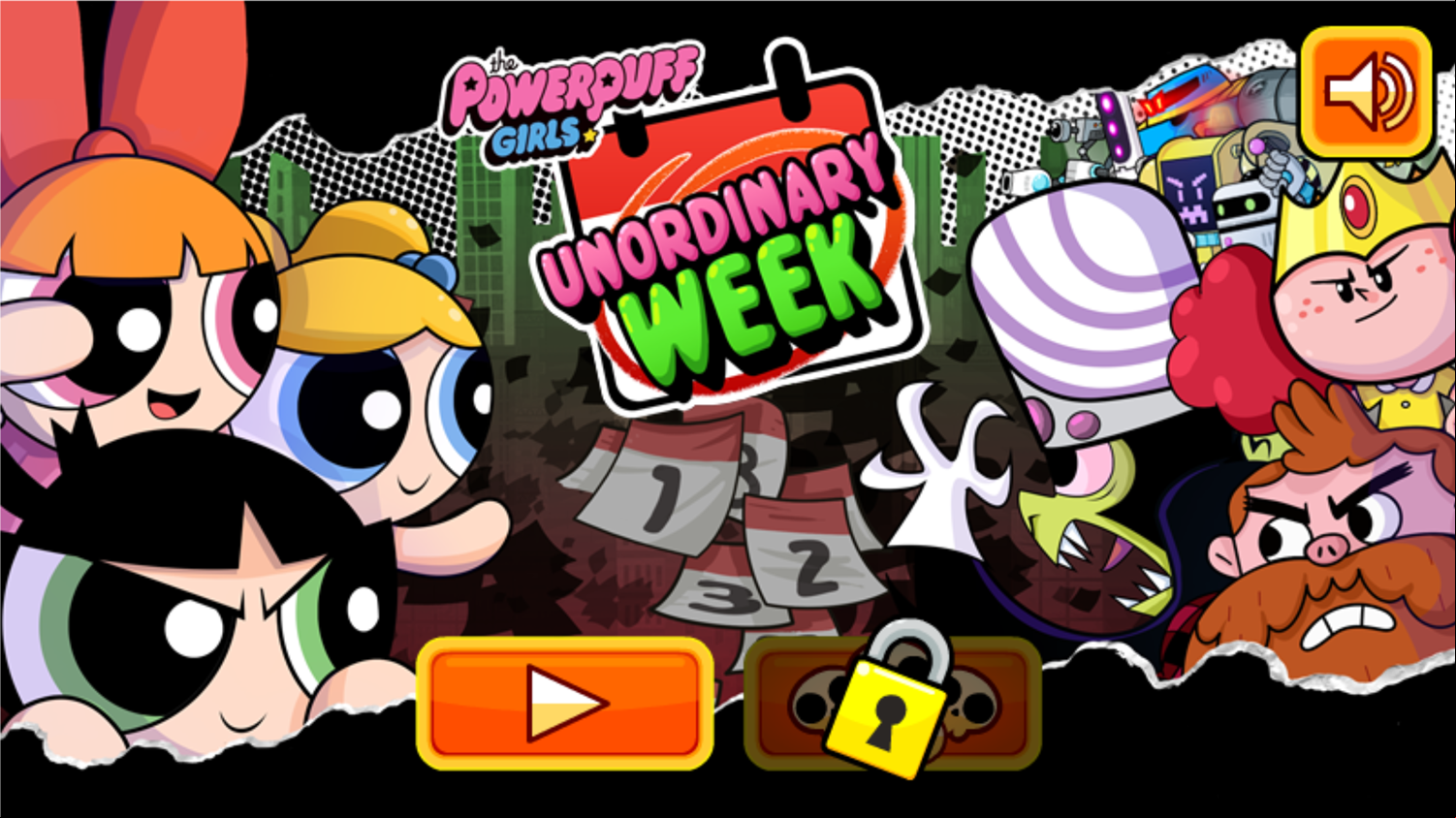 Powerpuff Unordinary Week Welcome Screen Screenshot.