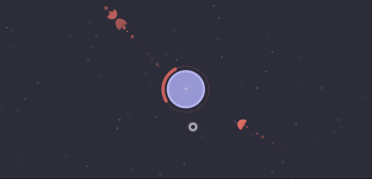 Protect Circle Game Power Shield Pellet Screenshot.