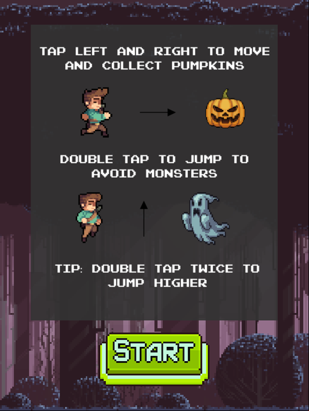 Pumpkin Catcher Game How To Play Screenshot.