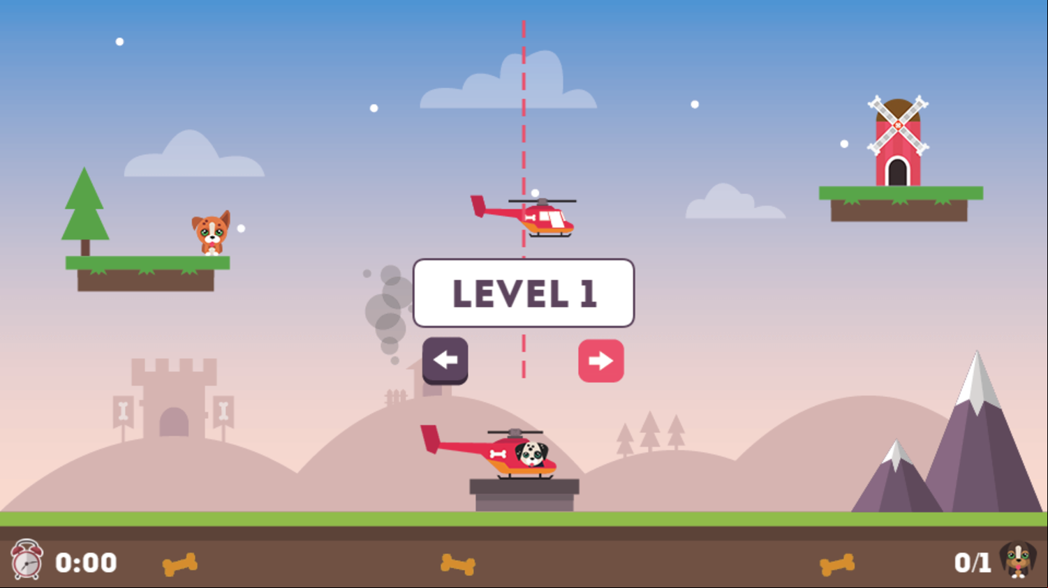 Puppy Rescue Game Play Instructions Screen Screenshot.