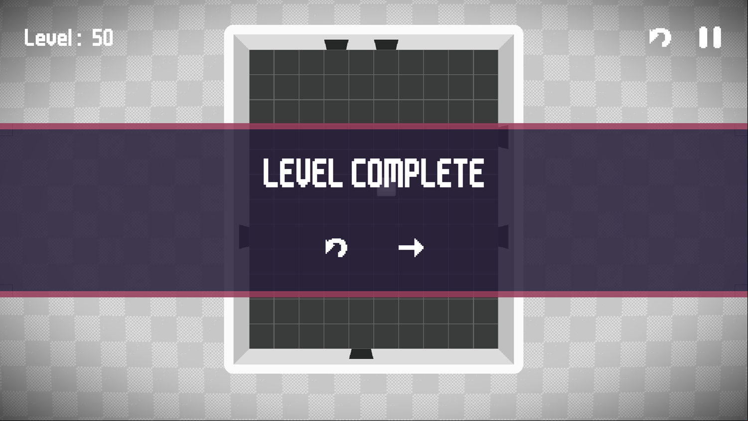 Push Puzzle Game Level Complete Screen Screenshot.