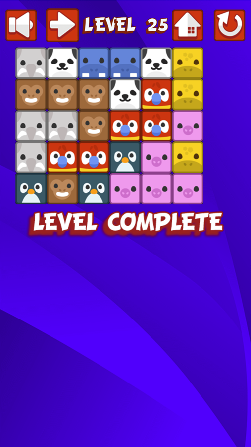 Puzzle Animal Mania Game Level 25 Screenshot.