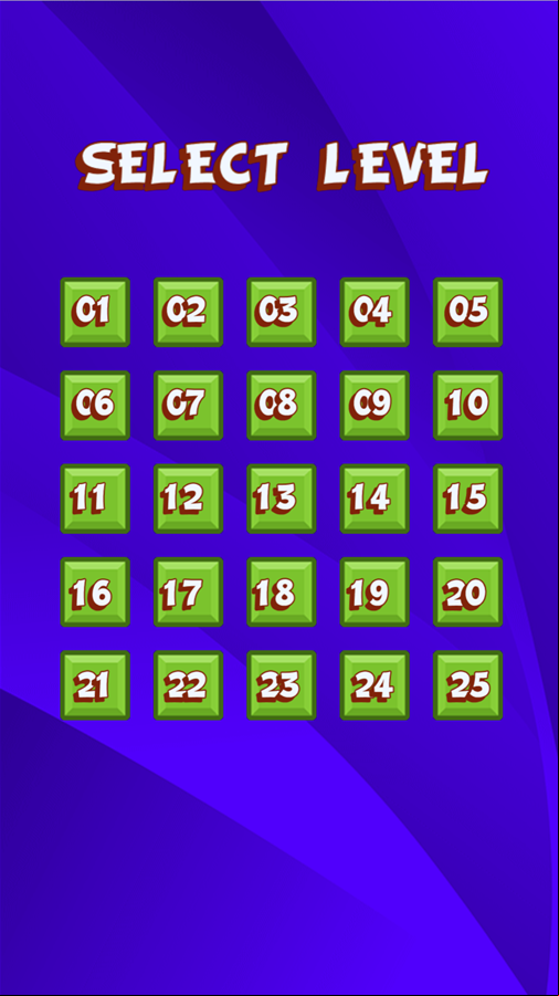 Puzzle Animal Mania Game Level Select Screen Screenshot.