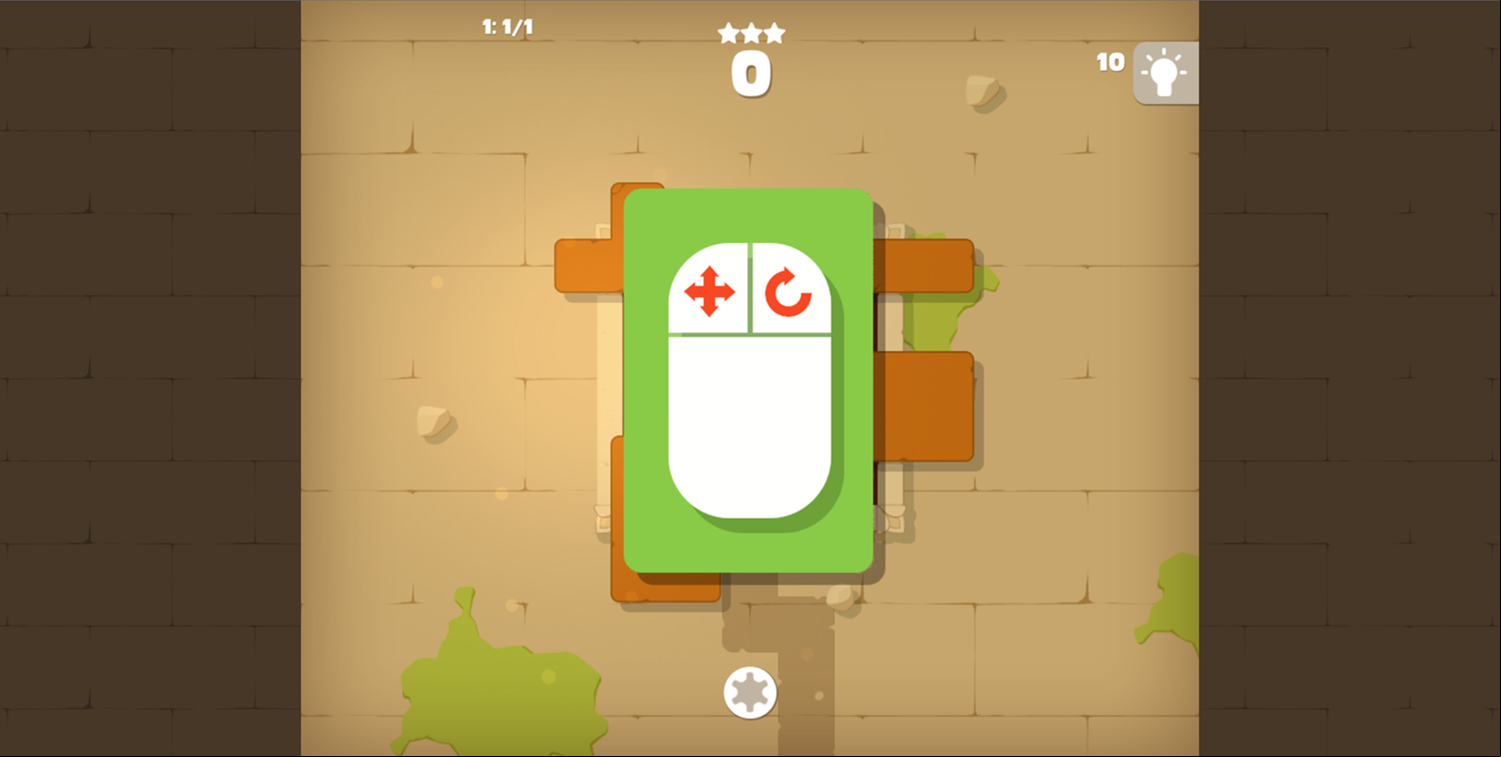 Puzzle Blocks Ancient Game Control Instructions Screen Screenshot.