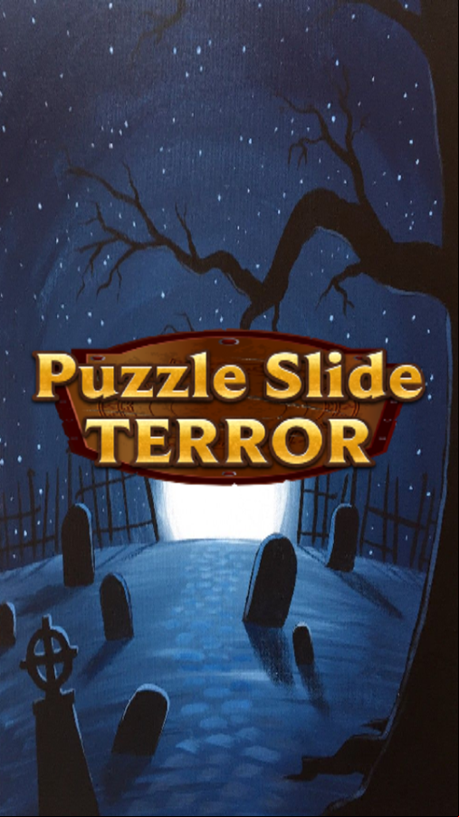 Puzzle Slide Terror Game Welcome Screen Screenshot.