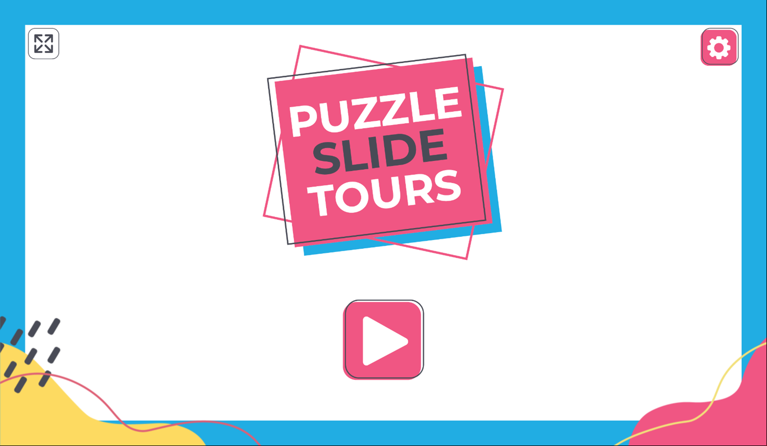 Puzzle Slide Tour Game Welcome Screen Screenshot.