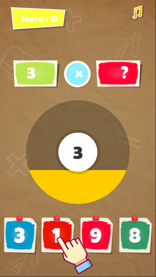Quick Math Game Level Start Screenshot.