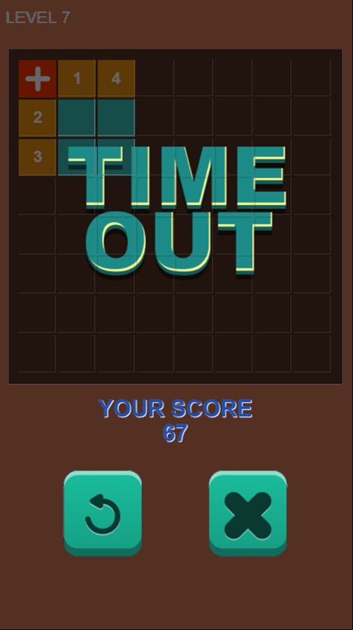Quick Maths Game Time Out Screen Screenshot.