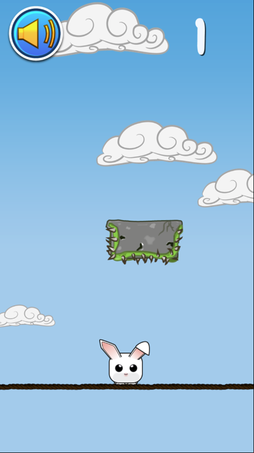 Rabbit Jump Game Welcome Screen Screenshot.