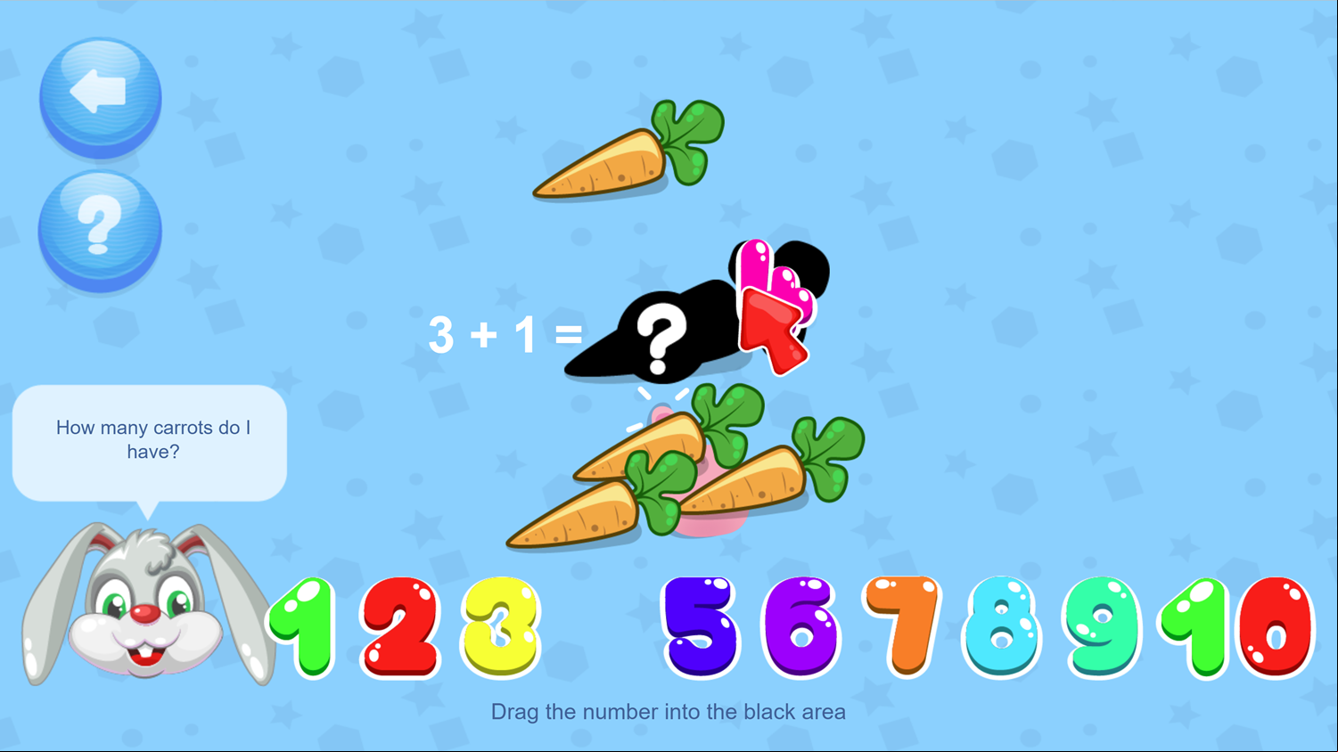 Rabbitta Game Plus Carrots Screen Screenshot.