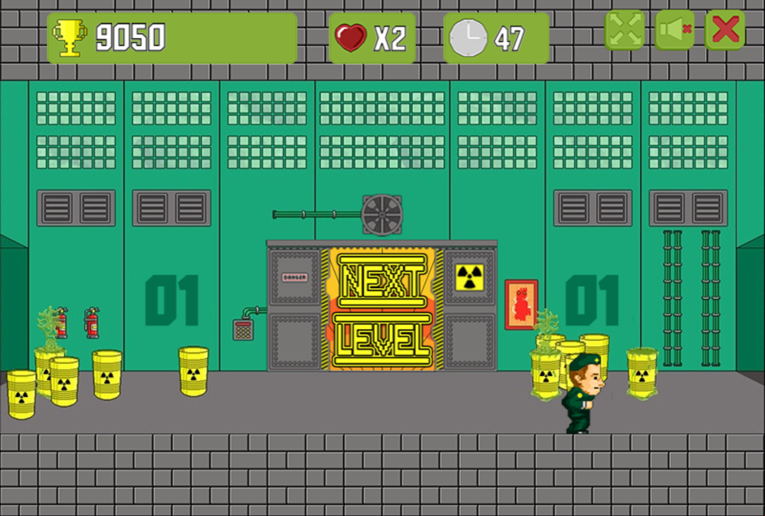 Radioactive Ball Game Level Complete Screenshot.