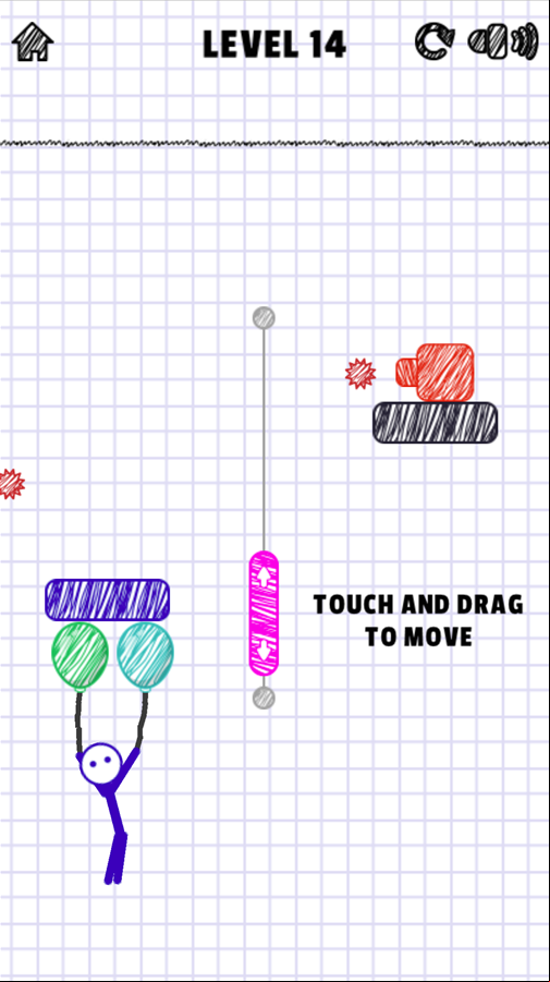 Ragdoll Rise Up Game Pink Slider Screenshot.