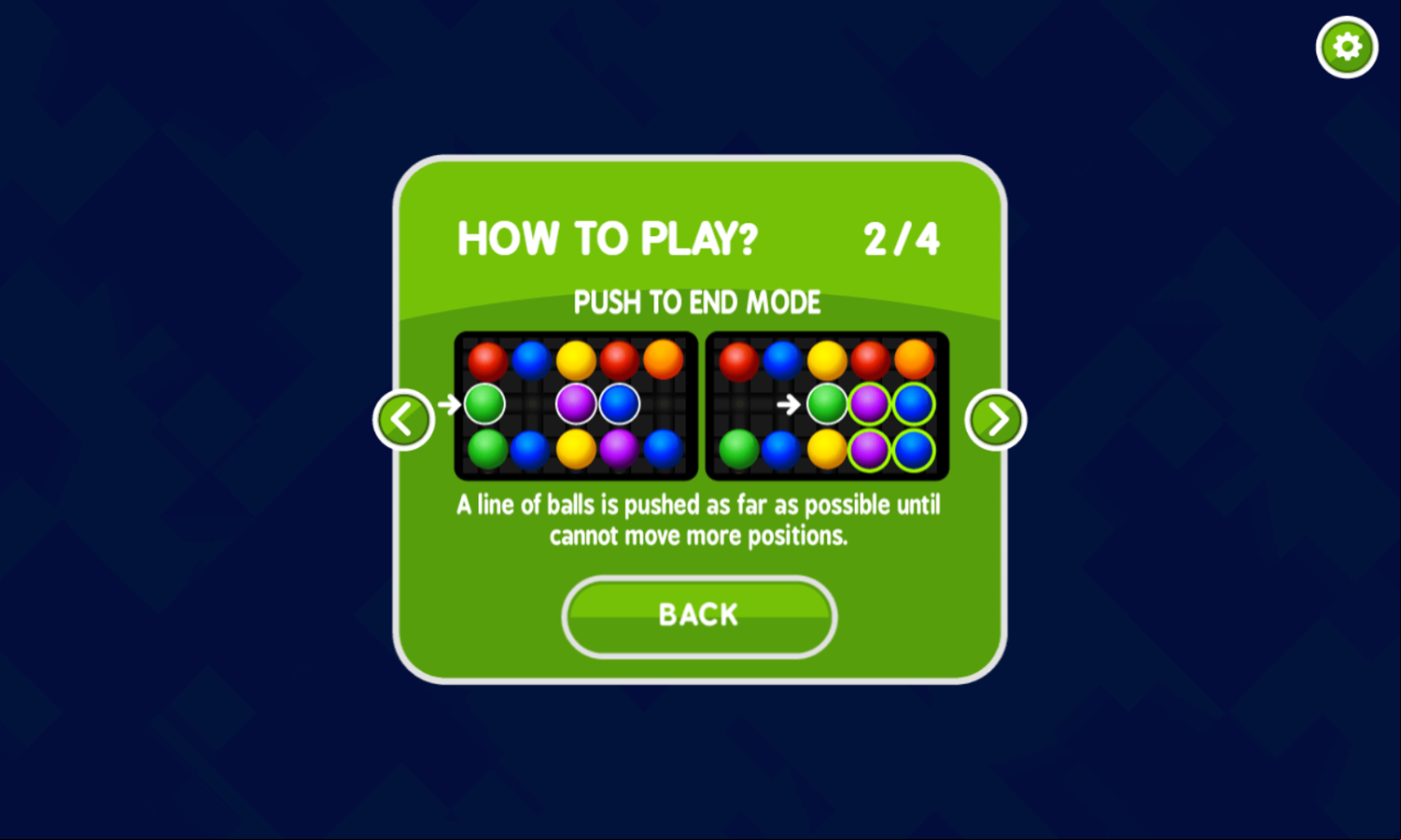 Rainbow Bead Game Push To End Screenshot.