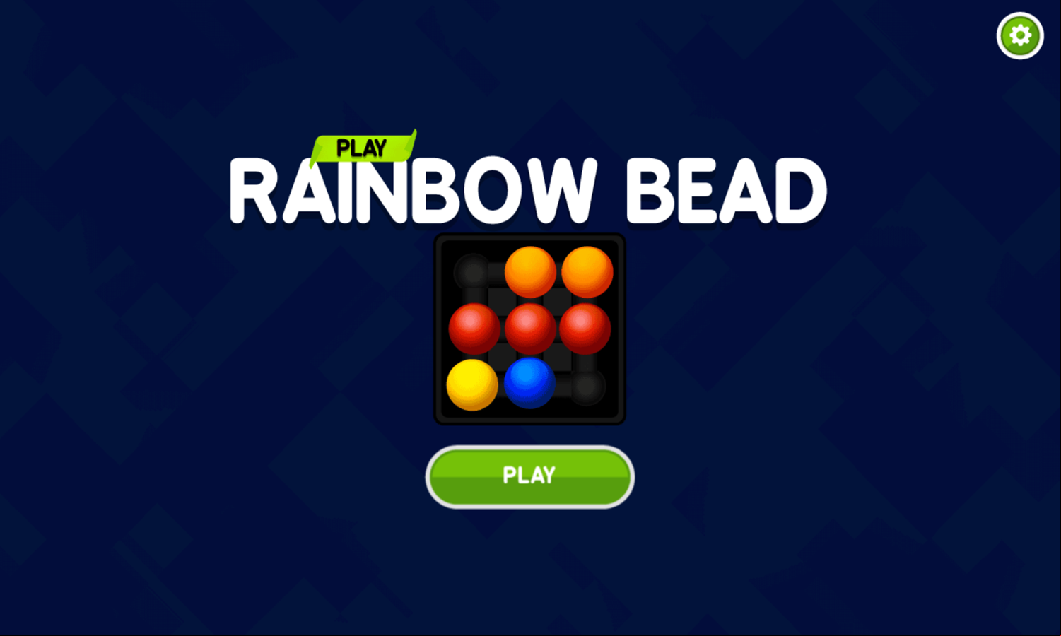 Rainbow Bead Game Welcome Screen Screenshot.
