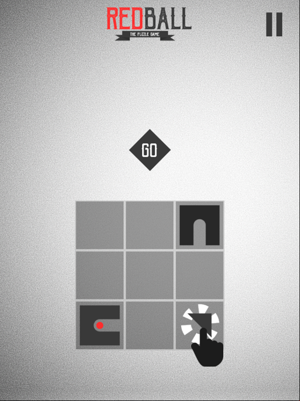 Red Ball Game Level Start Screenshot.