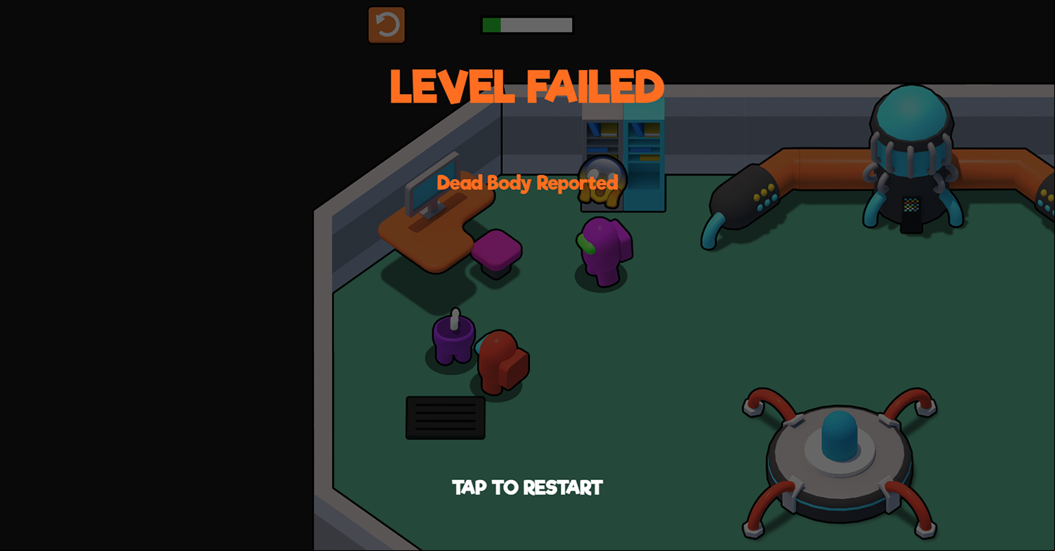 Red Imposter Vs Crew Game Screenshot.