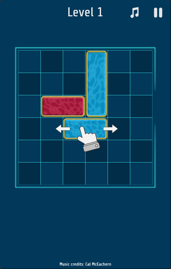 Red Slide Game Level Start Screenshot.