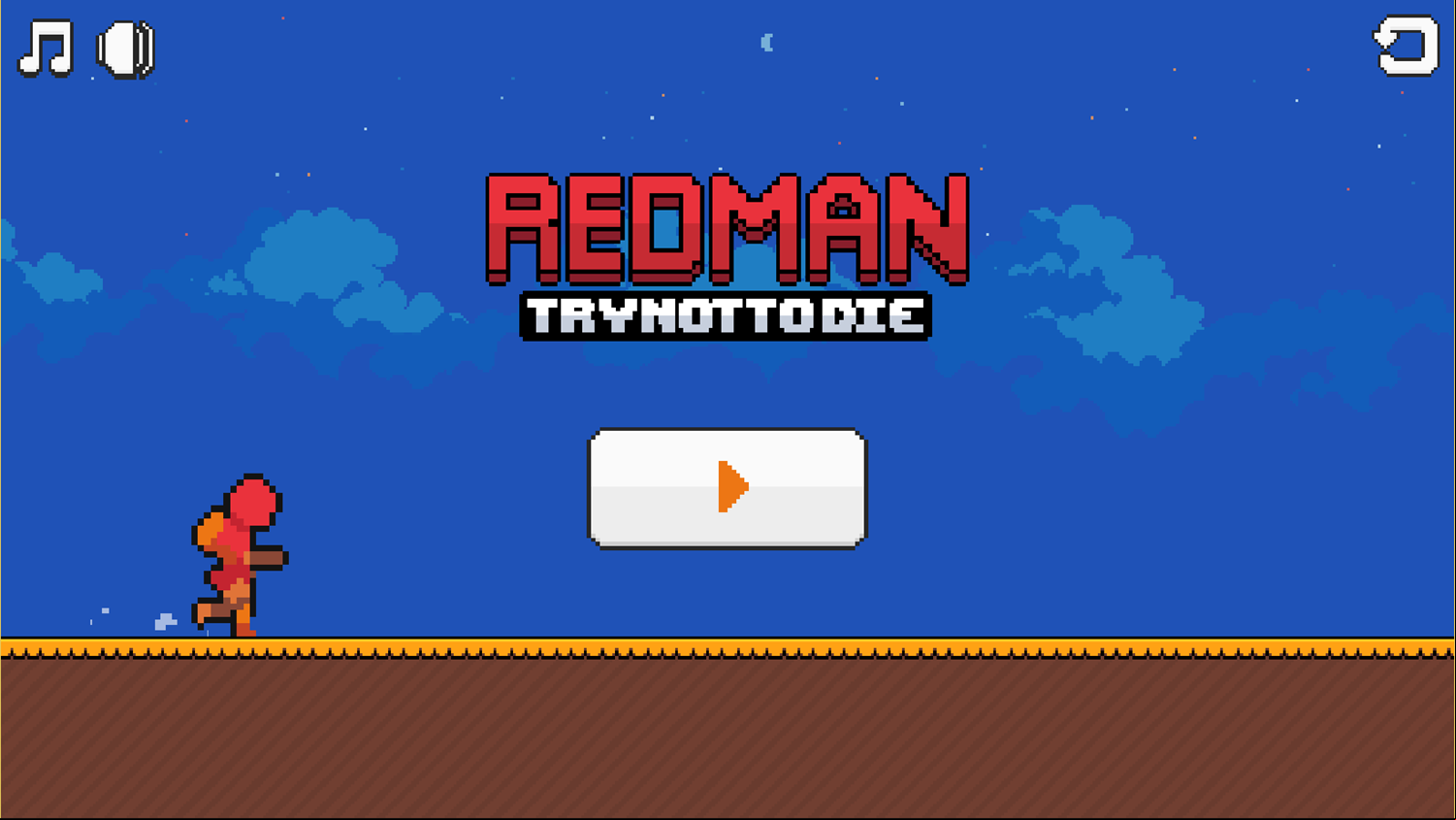 Redman Game Welcome Screen Screenshot.