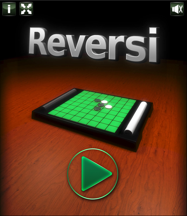 Reversi Game Welcome Screenshot.