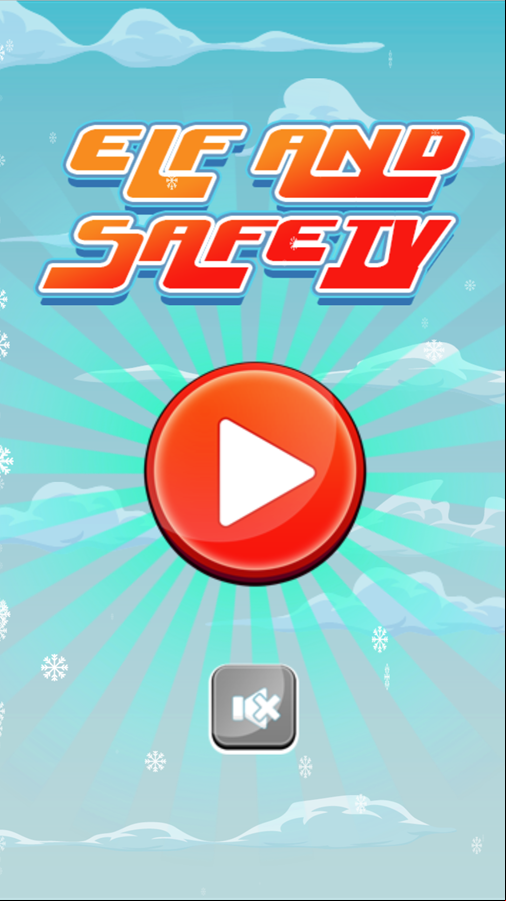 Ride Safely Santa Game Welcome Screen Screenshot.