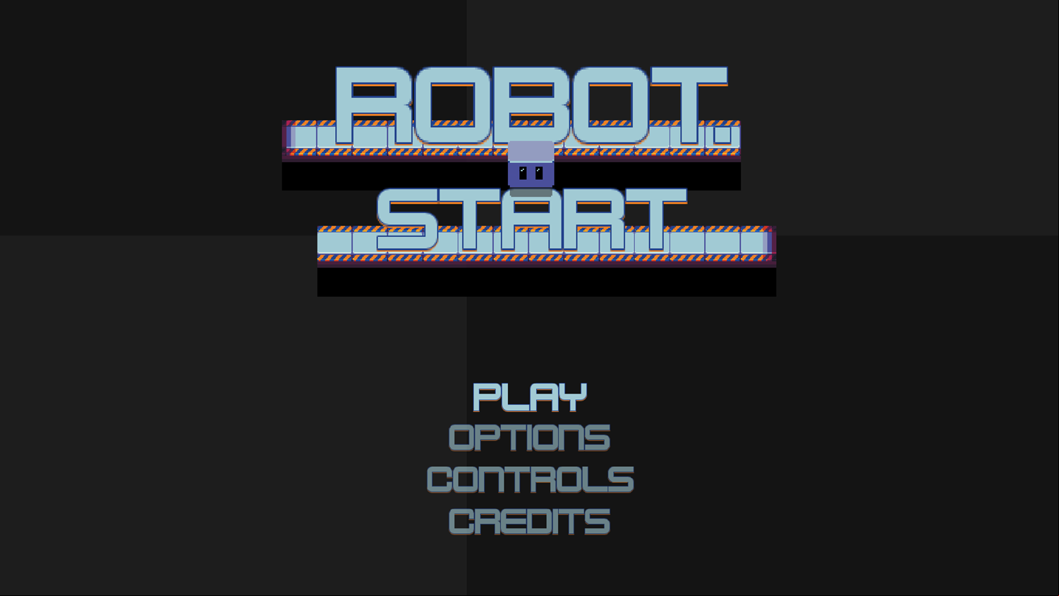 Robot Start Game Welcome Screen Screenshot.