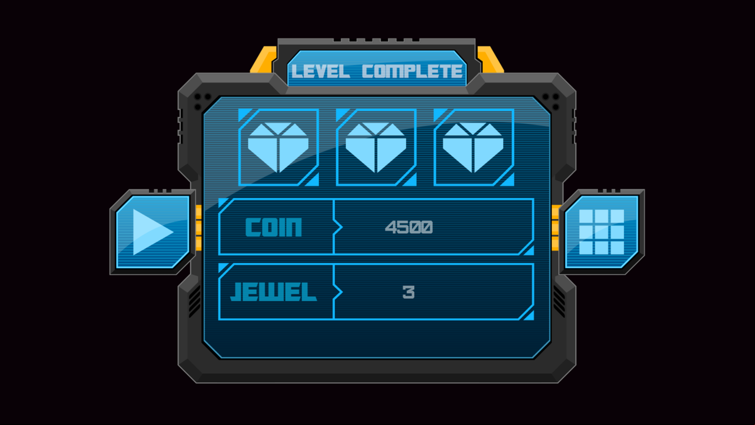 Robot Trooper Game Level Complete Screenshot.