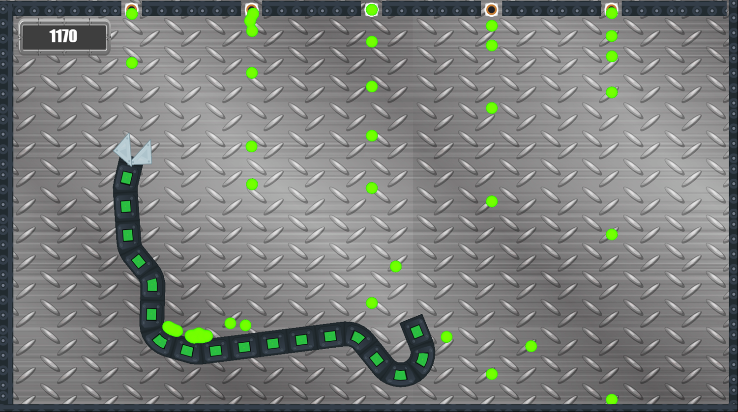Robotic Snake Game Play Screenshot.
