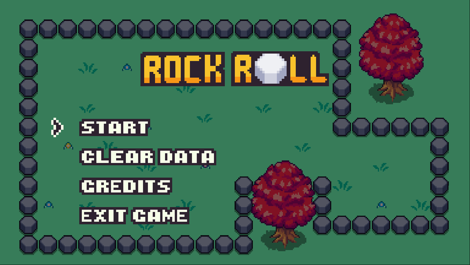 Rock Roll Puzzle Game Welcome Screen Screenshot.