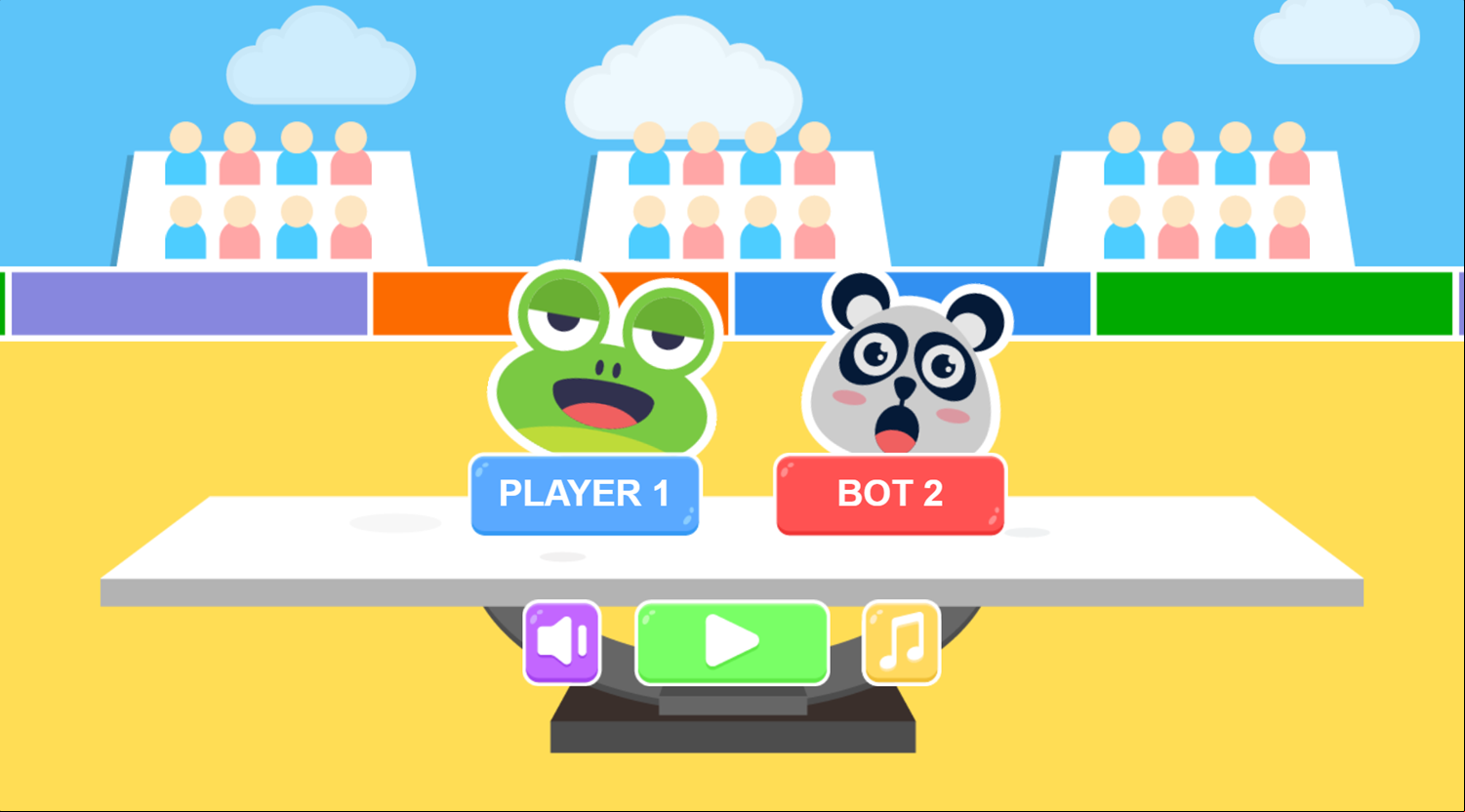 Roll Ball Game Welcome Screen Screenshot.