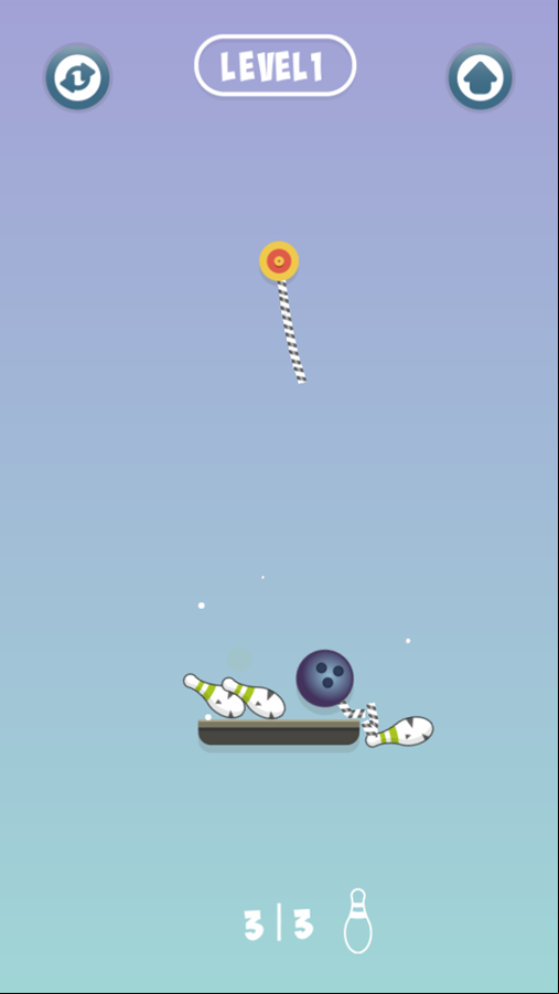 Rope Bawling Game Ball Simulation Screenshot.