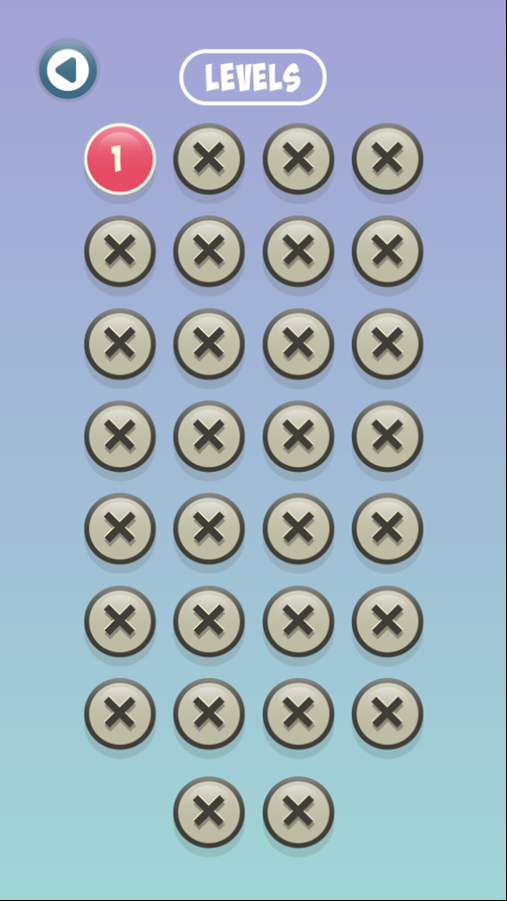 Rope Bawling Game Level Select Screenshot.