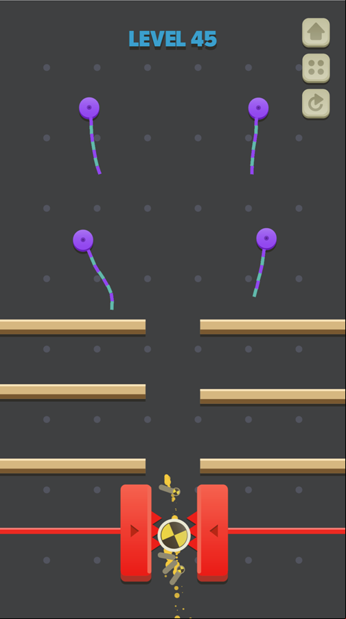 Rope Dude Game Final Level Crushed Screenshot.