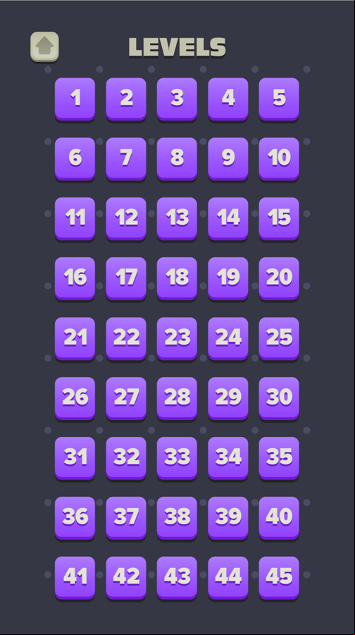 Rope Dude Game Level Select Screen Screenshot.
