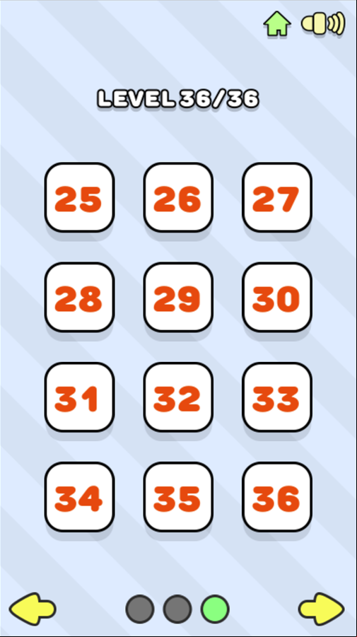 Rope Master Game Level Select Screen Screenshot.