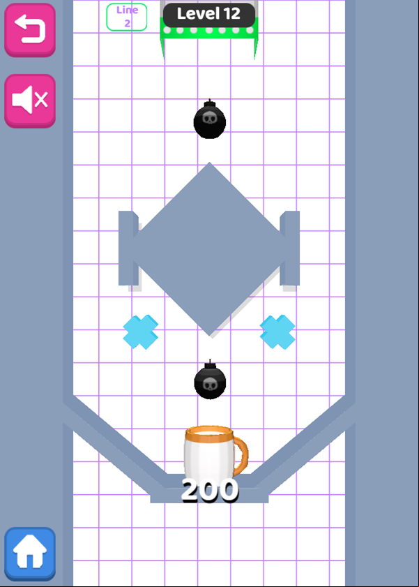 Ropes and Balls Game Level Progress Screenshot.