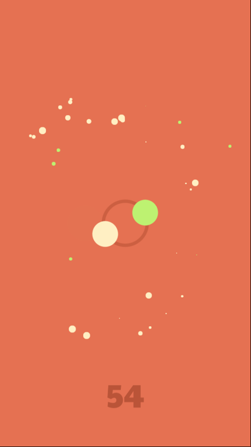 Rotating Catchers Game Over Screenshot.