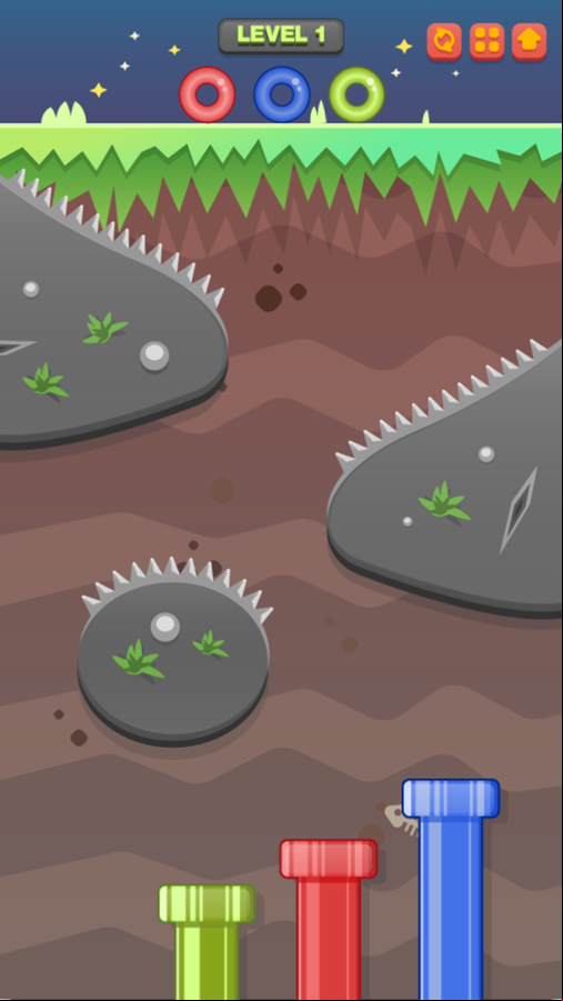 Route Digger 3 Game Level Start Screenshot.