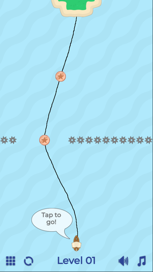 Route to the Beach Game Level Play Screenshot.