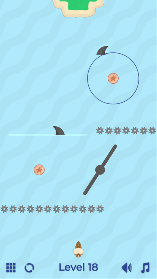 Route to the Beach Game Level Progress Screenshot.