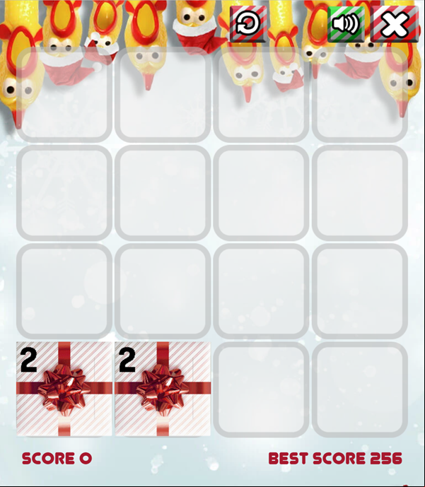 Rubber Chicken Present Puzzle Game Screenshot.