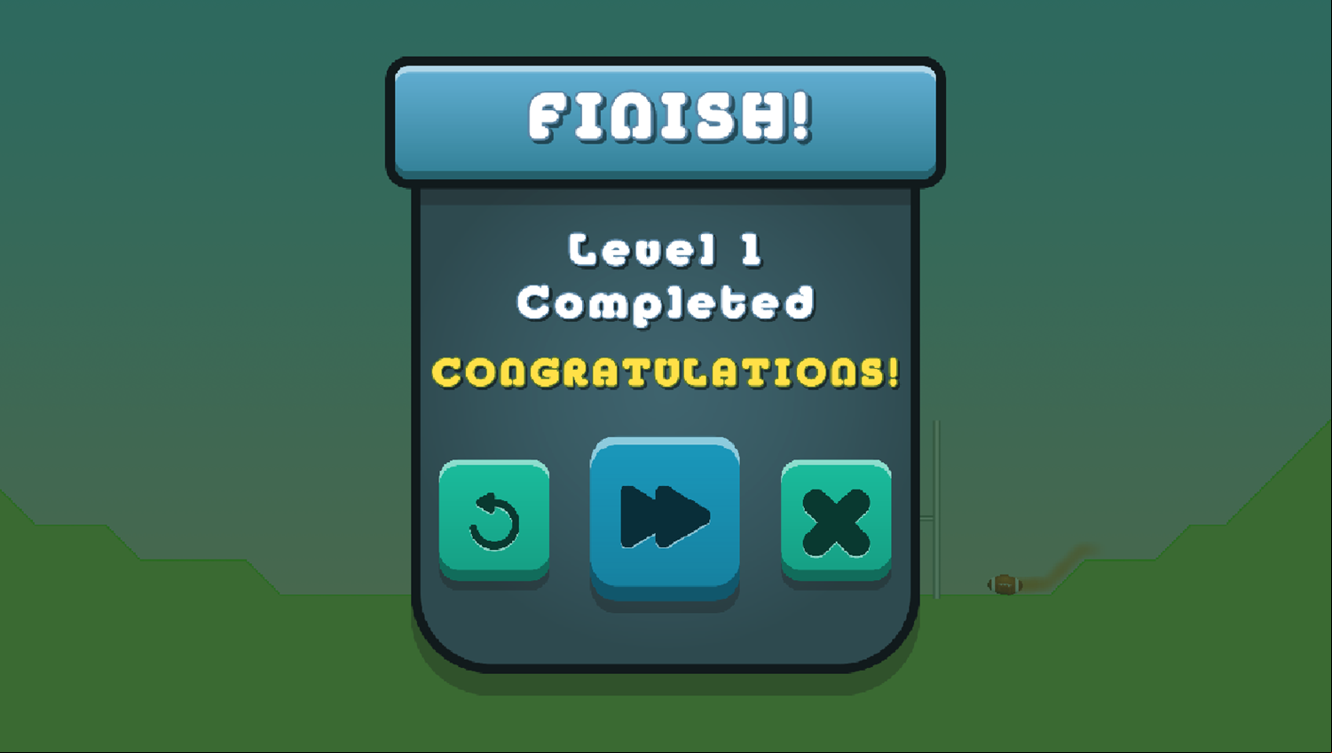 Rugby Challenge Game Level Completed Screenshot.