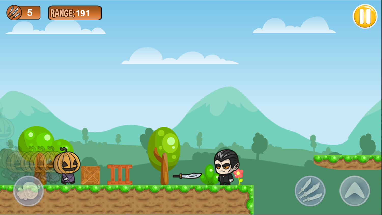 Running Pumpkin Game Attack Screenshot.