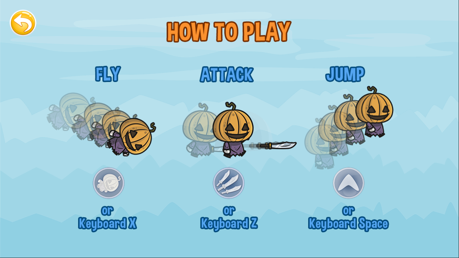 Running Pumpkin Game How To Play Screenshot.