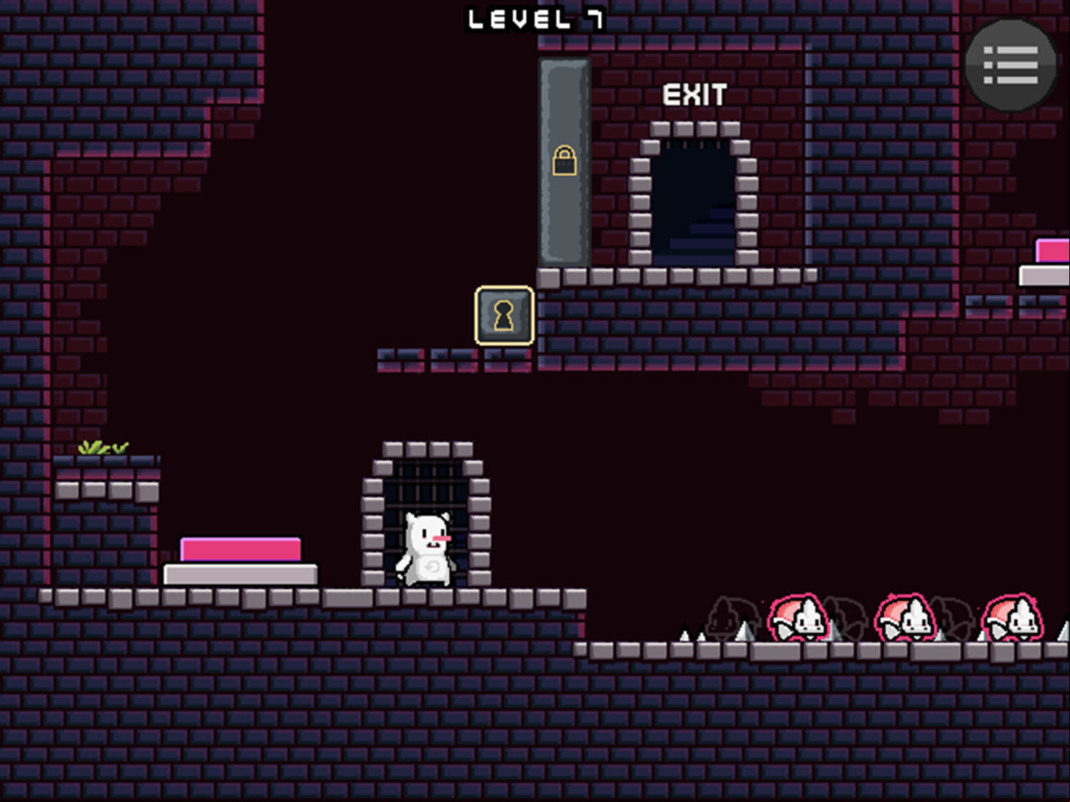 Rupert Reset Game Bounce Over Spikes Screenshot.