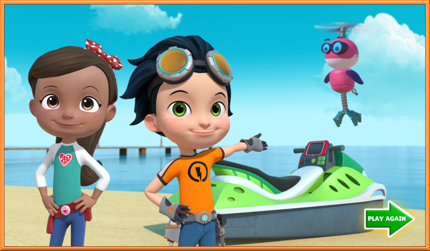 Rusty Rivets Rusty Dives In Game Complete Screenshot.